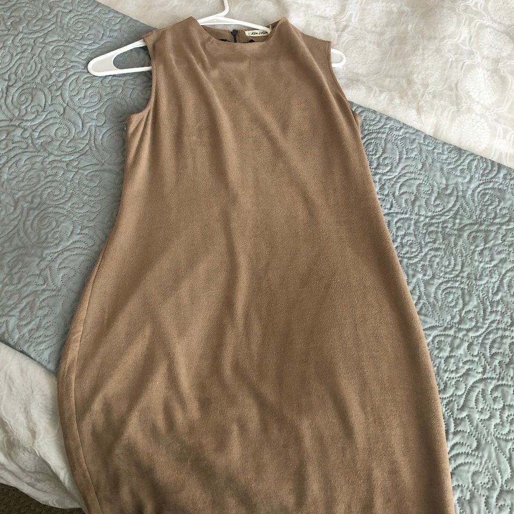 Suede taupe boutique dress